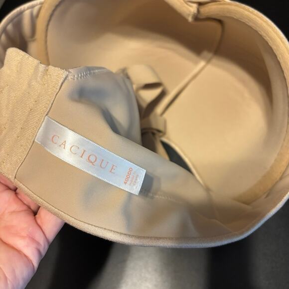 Cacique Tan Bra Padded Smoothing Back Size 40DDD - Picture 4 of 4